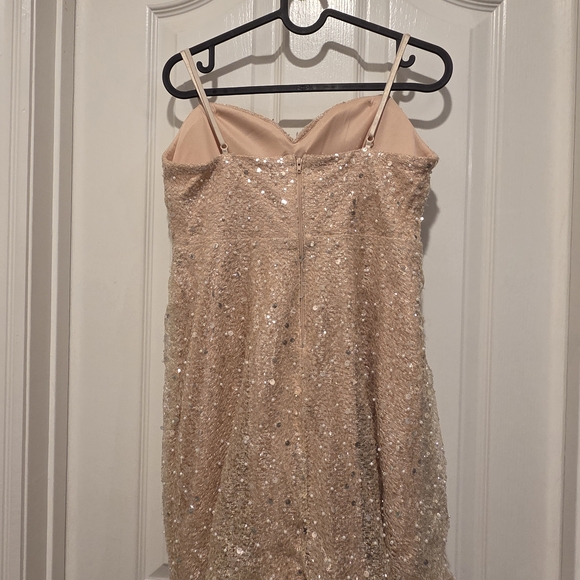 Emerald Sundae Peach Satin Dress - Picture 2 of 3